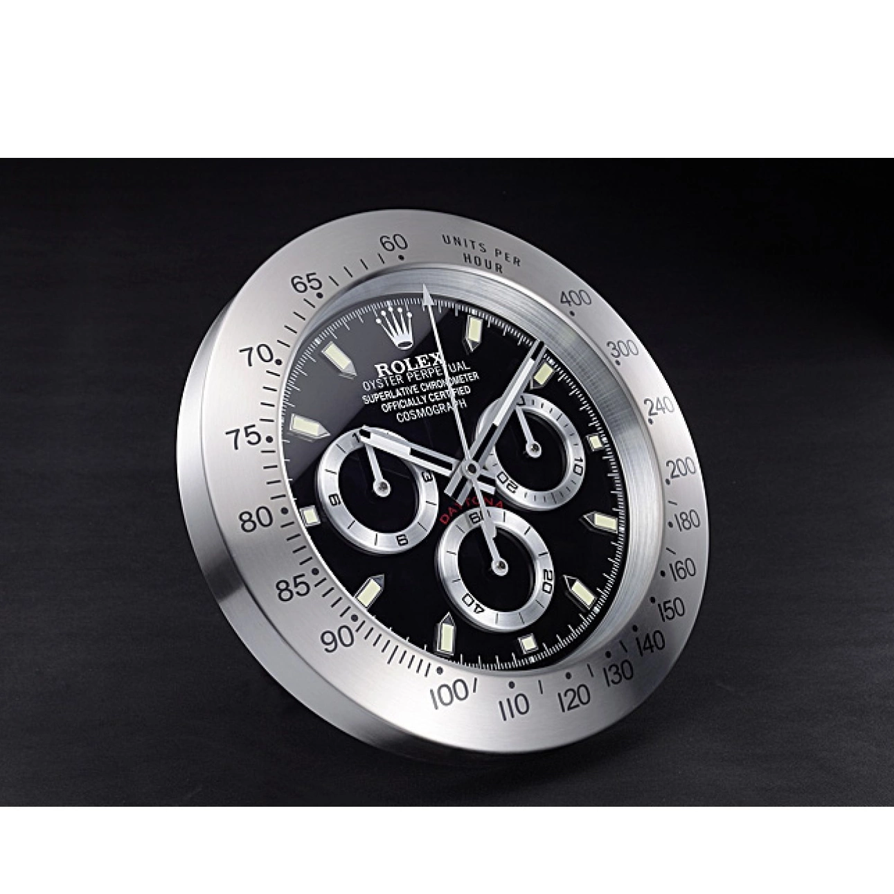 Rolex copies cheap Clock Cosmograph Silver-Black Wall Rolex Daytona 621909 0619